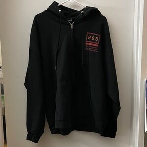 Black HOS Zip-Up Hoodie large